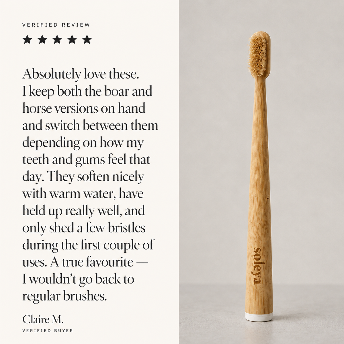 Your eco toothbrush still brushes with plastic. This one doesn't.