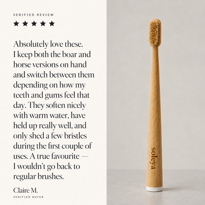 Your eco toothbrush still brushes with plastic. This one doesn't.
